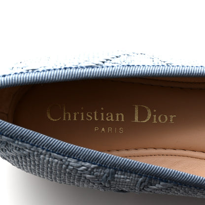 Christian Dior Raffia Cannage Ballet Flat 38 Bleu Pastel 8 of 10