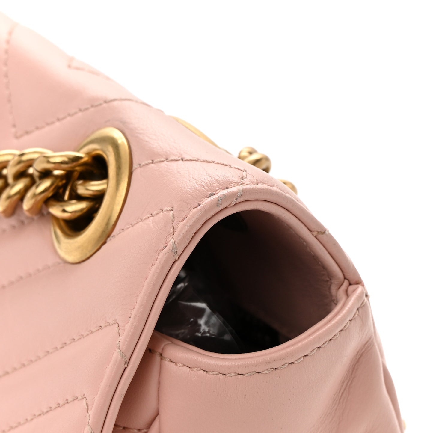 Calfskin Matelasse Small GG Marmont Shoulder Bag Perfect Pink