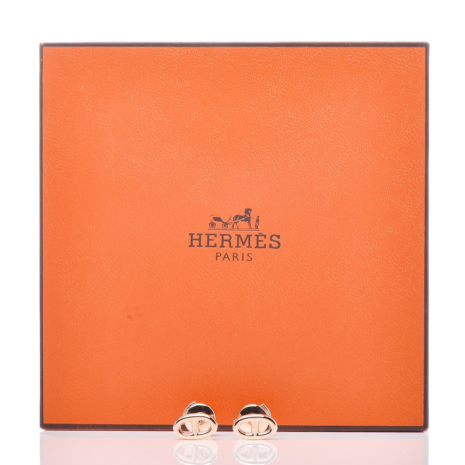 Hermes 18K Rose Gold TPM Farandole Stud Earrings 5 of 5