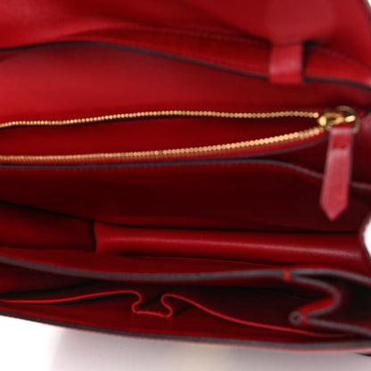 Celine Box Calfskin Medium Classic Box Flap Bag Red 4 of 7