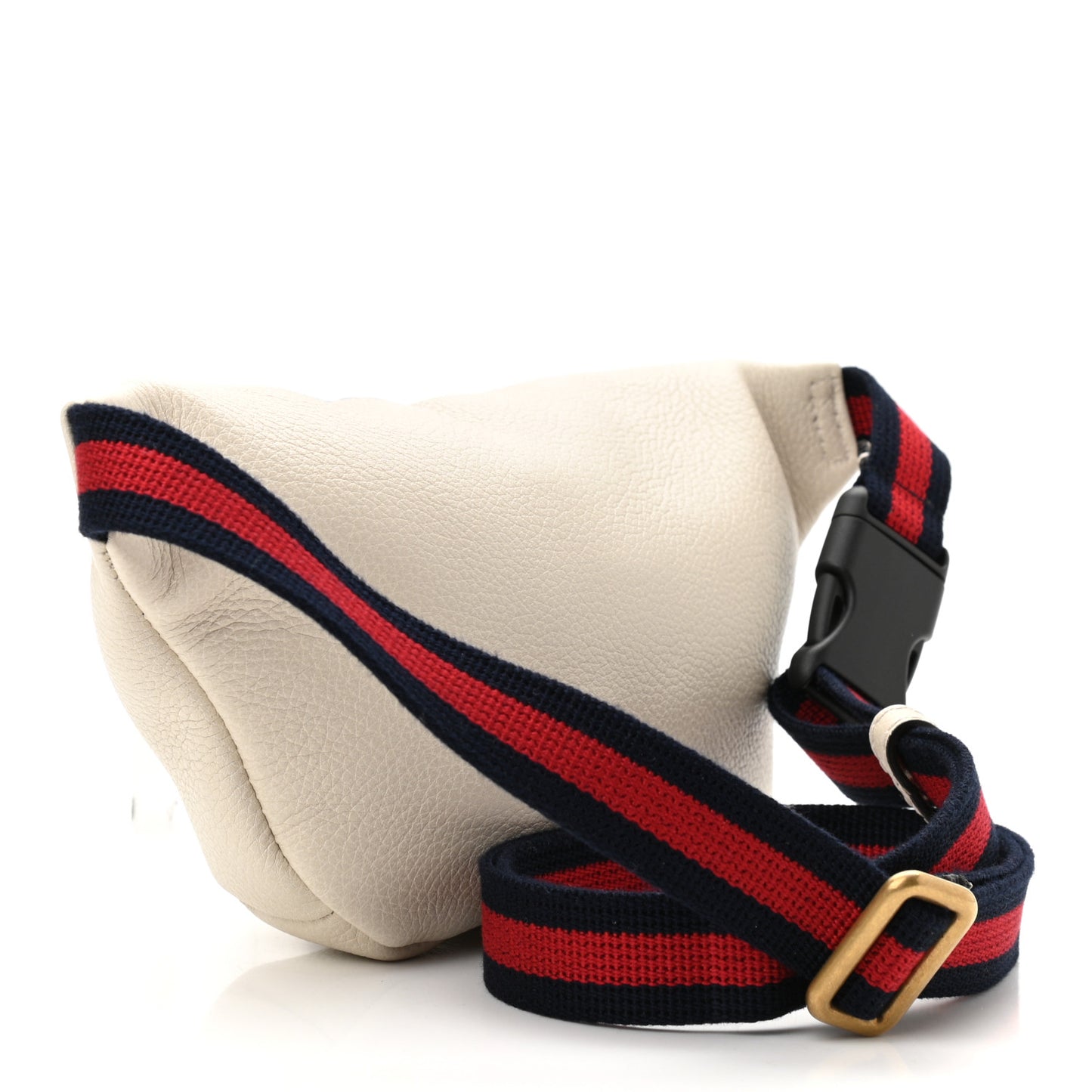 Grained Calfskin Small Logo Belt Bag White