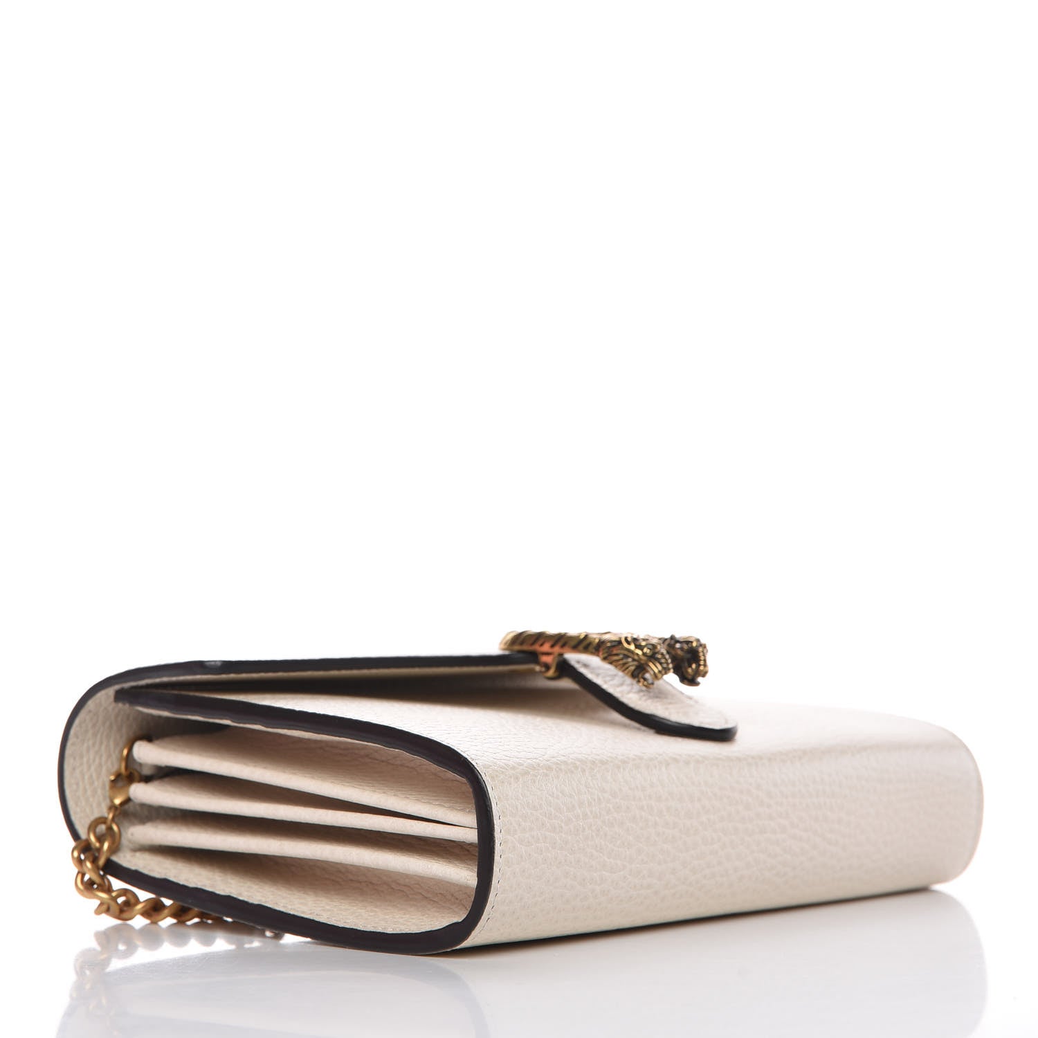 Gucci Calfskin Garden Dionysus Chain Wallet Off White 3 of 7