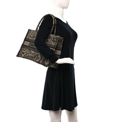 Christian Dior Canvas Embroidered Small Dioriviera Toile De Jouy Book Tote Beige 2 of 9