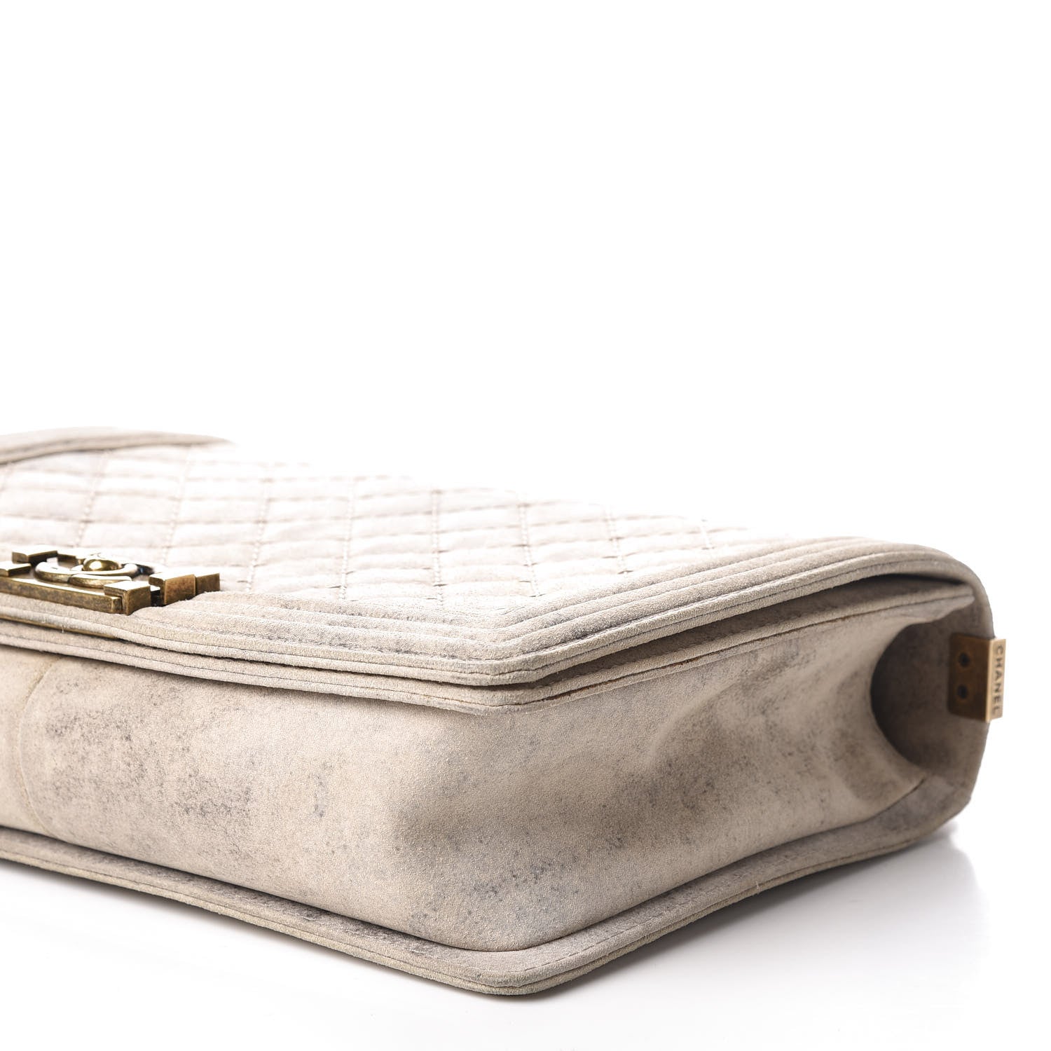 Chanel Iridescent Calfskin Quilted Large Boy Flap Beige 8 of 9