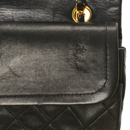 Chanel Lambskin Quilted Medium Double Flap Black 15 of 15