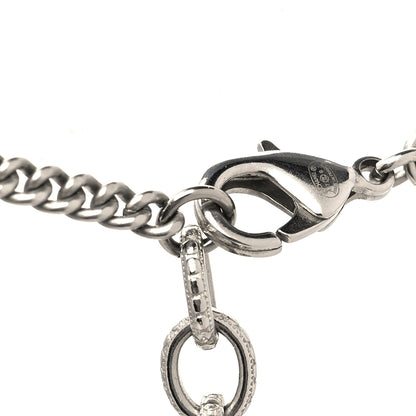 Chanel Resin Pearl Star CC Necklace Grey Silver 4 of 5