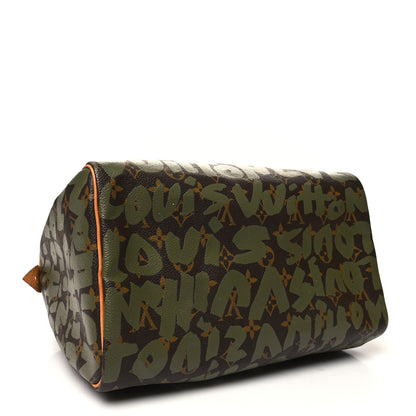 Louis Vuitton Monogram Graffiti Speedy 30 Kaki 4 of 14