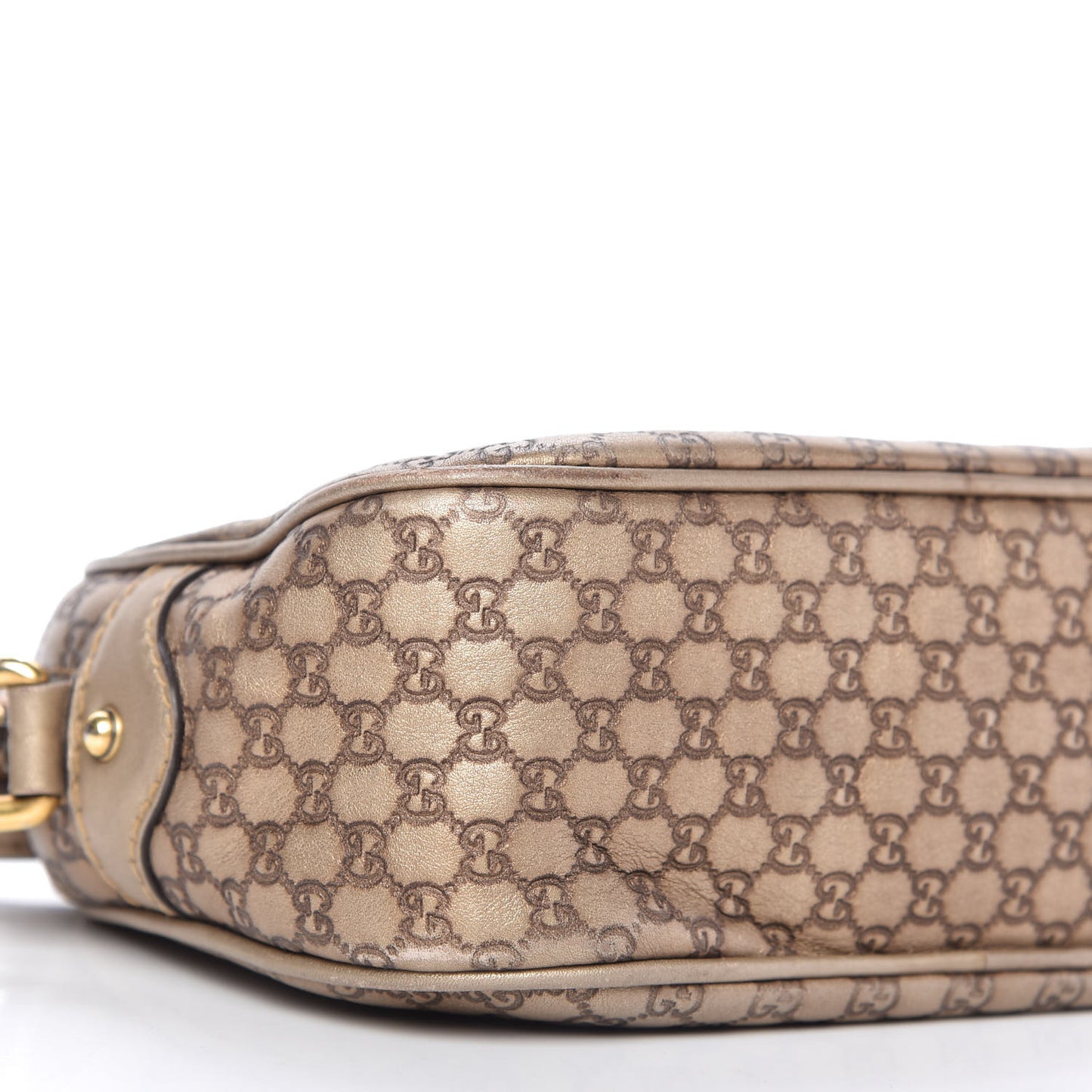 Metallic Microguccissima Sunshine Disco Crossbody Bag Champagne