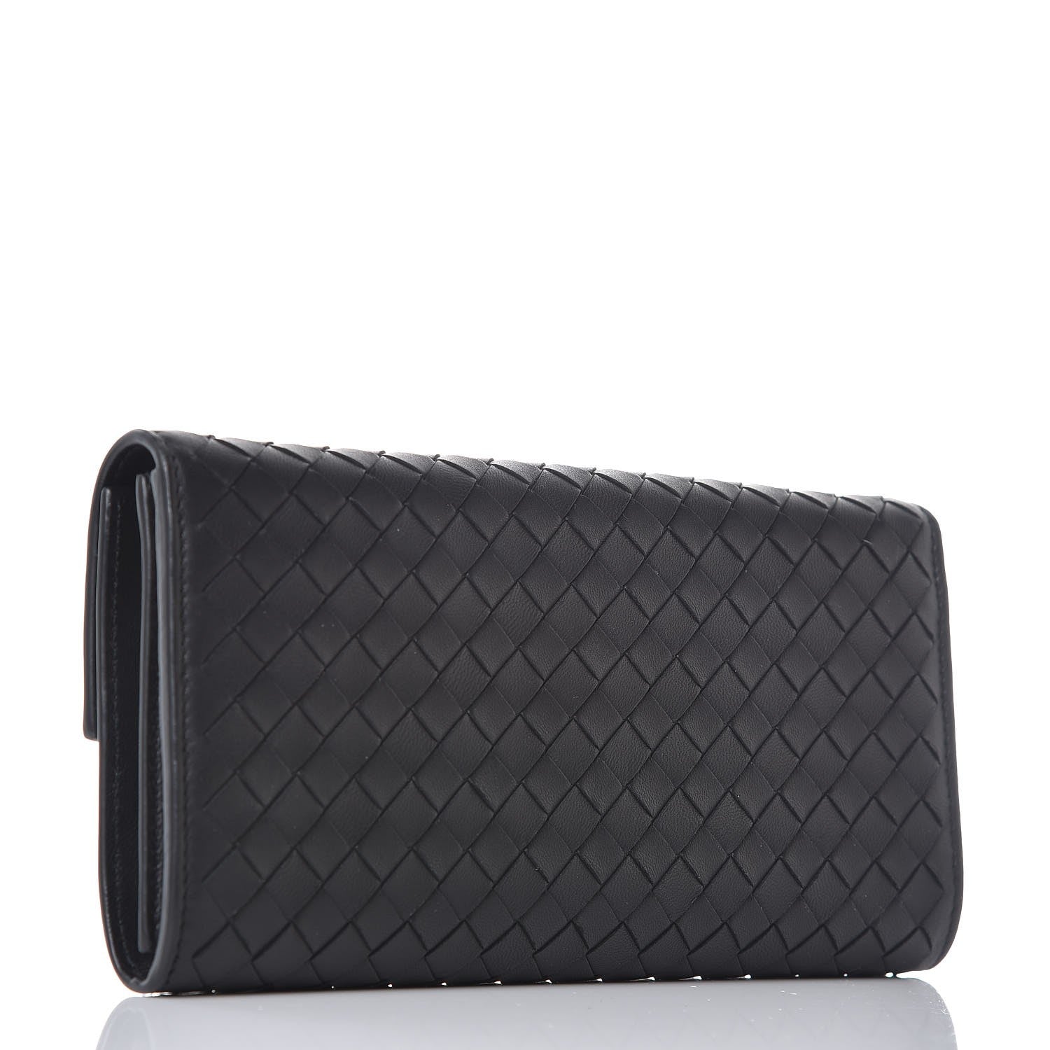 Bottega Veneta Nappa Intrecciato Continental Flap Wallet Black 3 of 9