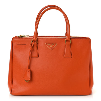 Prada Saffiano Medium Galleria Double Zip Tote Papaya 1 of 8