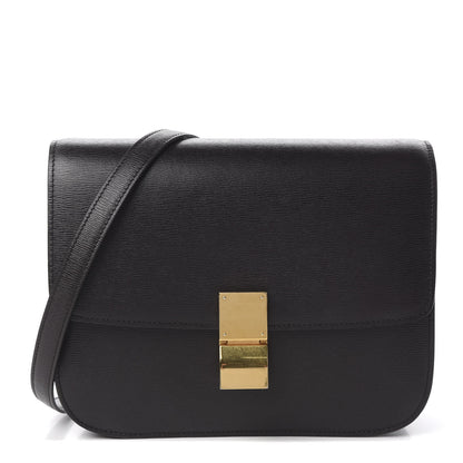 Celine Liege Calfskin Medium Classic Box Flap Bag Black 1 of 10