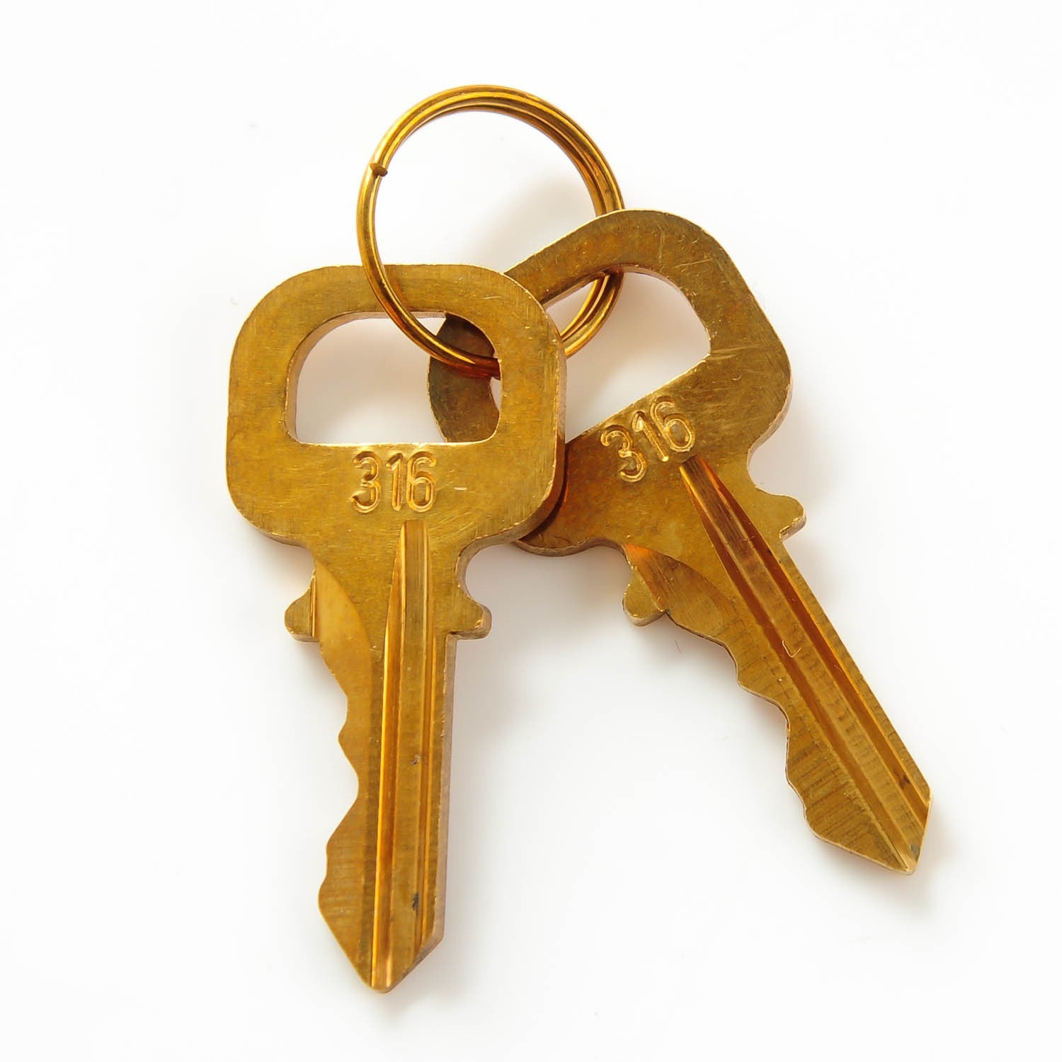 Louis Vuitton Brass Lock and Key Set #316 3 of 4