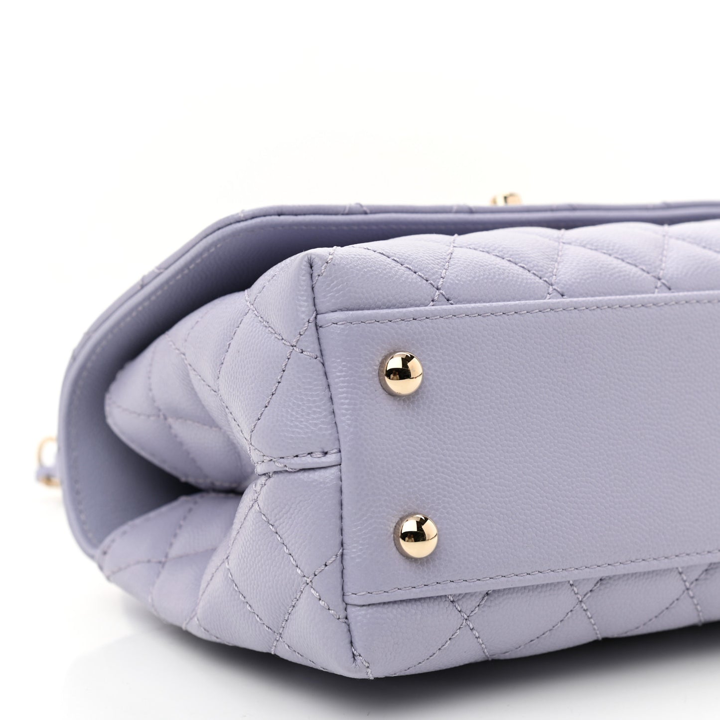 Caviar Quilted Mini Coco Handle Flap Light Purple