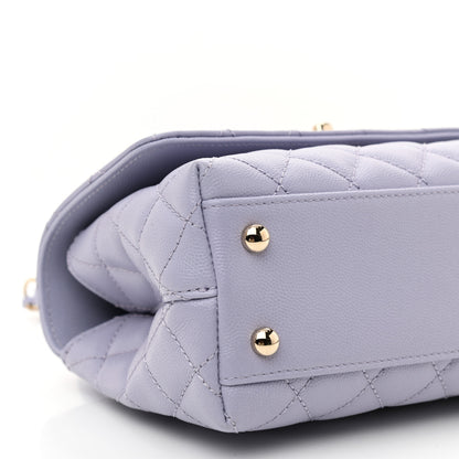 Chanel Caviar Quilted Mini Coco Handle Flap Light Purple 9 of 11