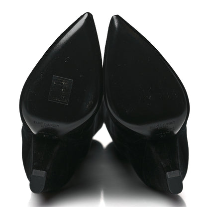Saint Laurent Velvet Niki 105 Thigh High Boots 37 Black 4 of 5