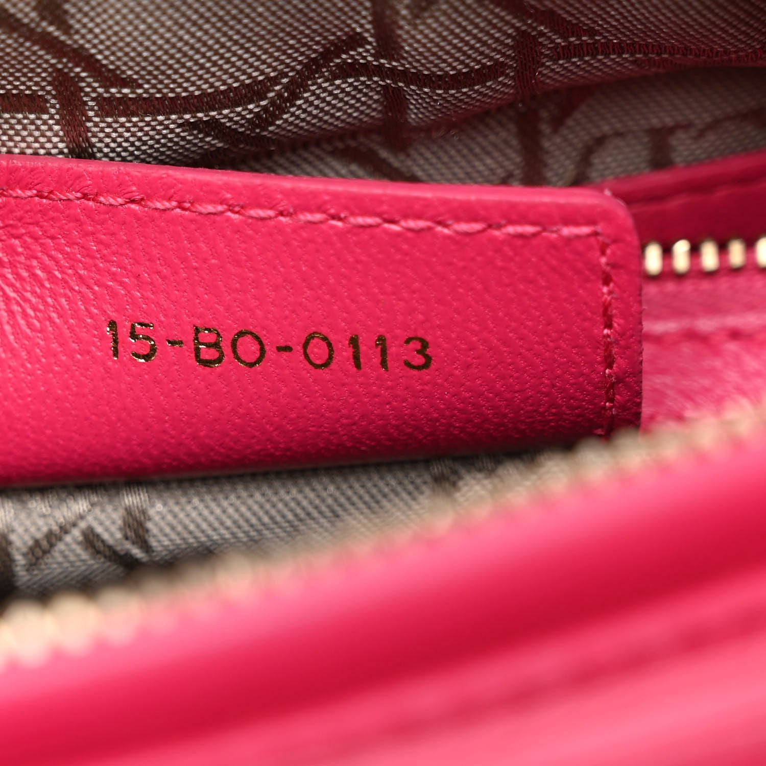 Christian Dior CHRISTIAN DIOR Lambskin Cannage Medium Lady Dior Fuchsia 7 of 10