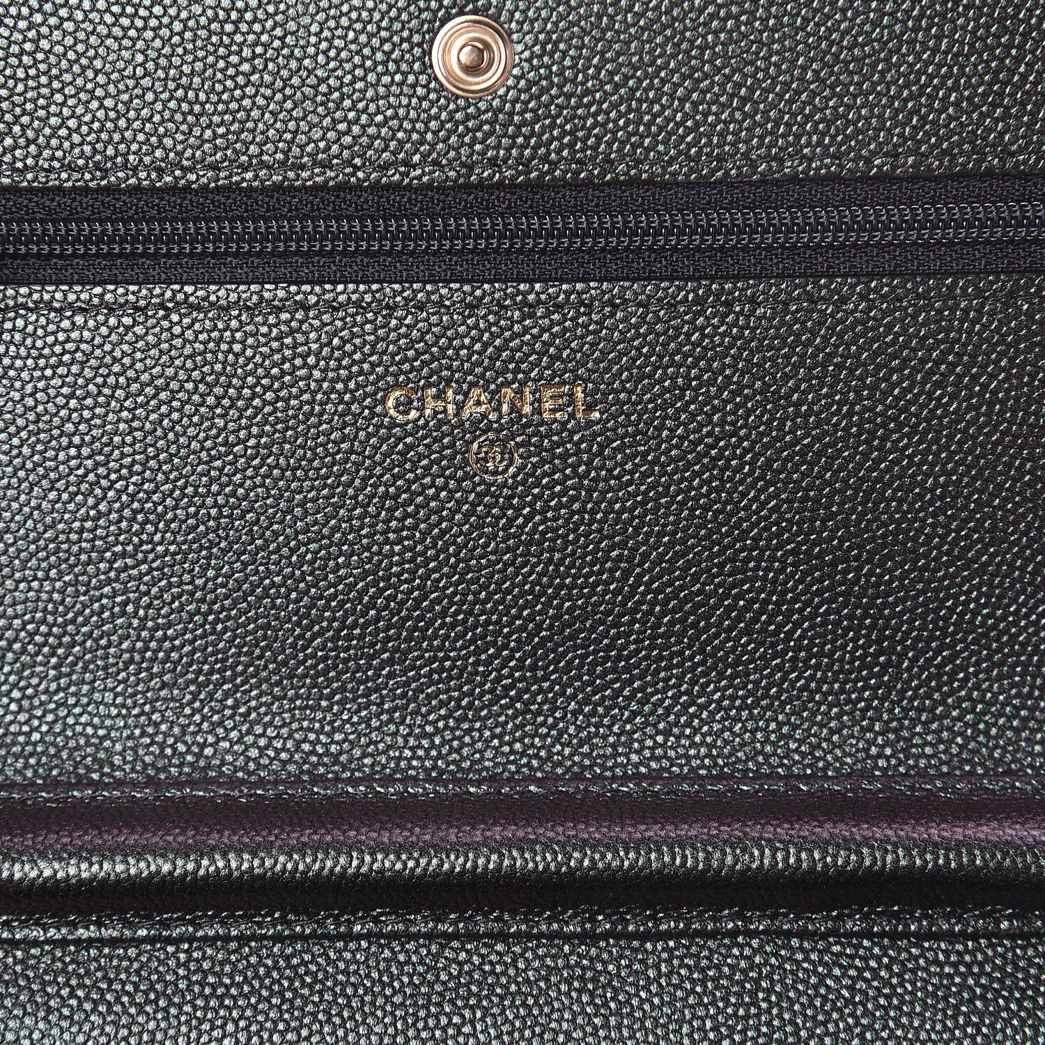 Chanel Iridescent Caviar Quilted Wallet On Chain WOC Black 6 of 11