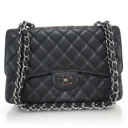 Chanel Caviar Jumbo Single Flap Black 1 of 10