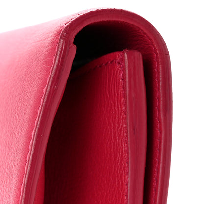 Saint Laurent Calfskin Monogram Large Belle De Jour Clutch Lipstick Fuchsia 12 of 12