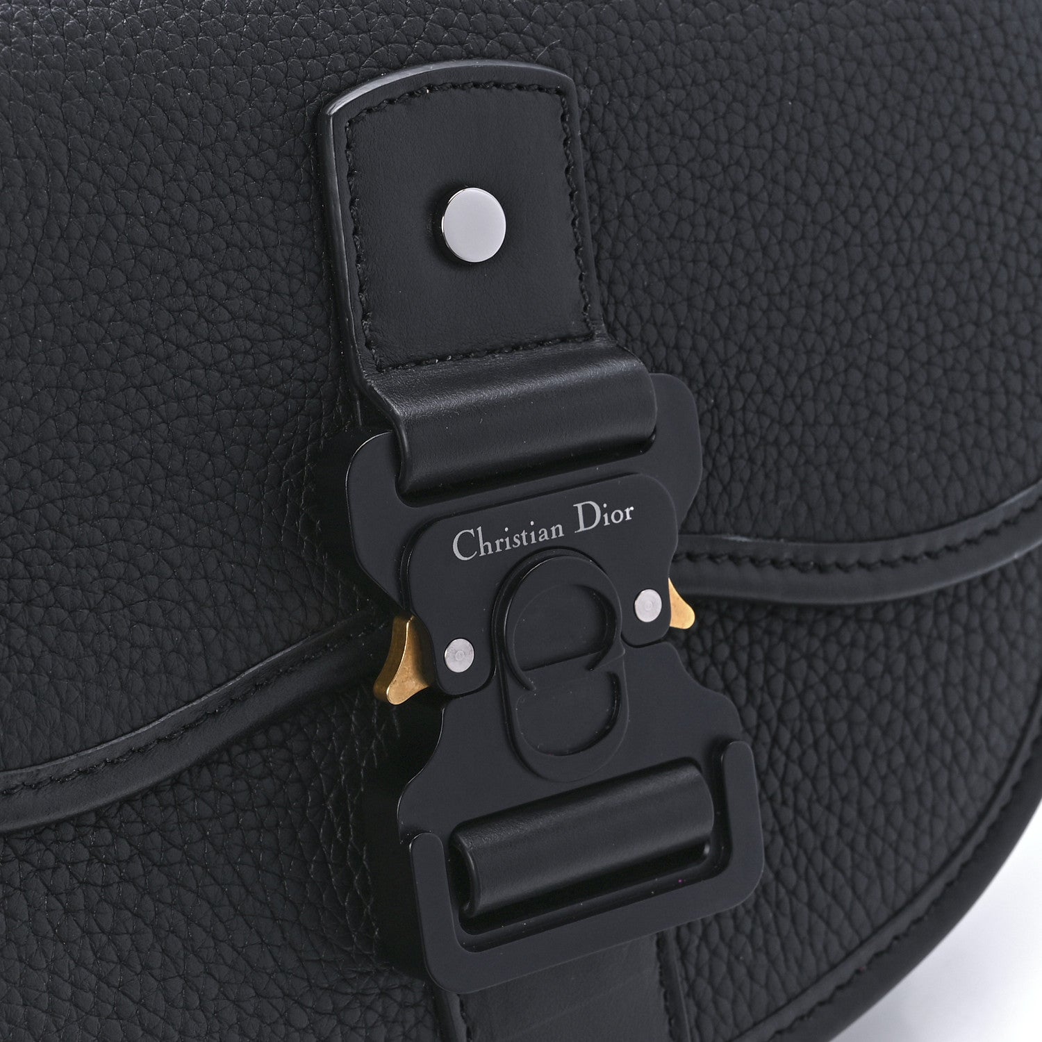 Christian Dior Grained Calfskin Mini Gallop Bag With Strap Black 7 of 10