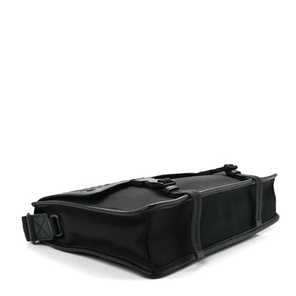 Bottega Veneta Canvas Calfskin Intrecciato Messenger Black 4 of 12