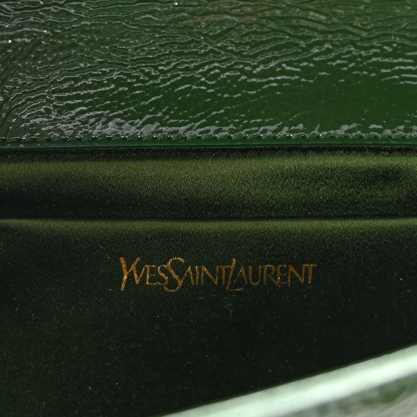 Distressed Patent Small Belle De Jour Clutch Tartan Green