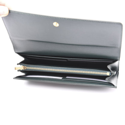 Celine Lambskin Large Flap Wallet Emerald 4 of 10