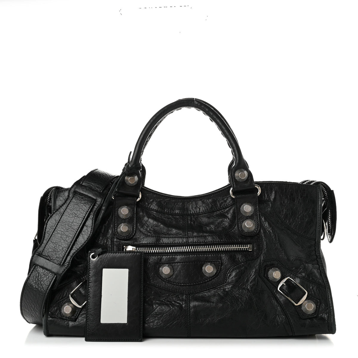 Agneau Giant 21 Silver Hardware Part Time Black