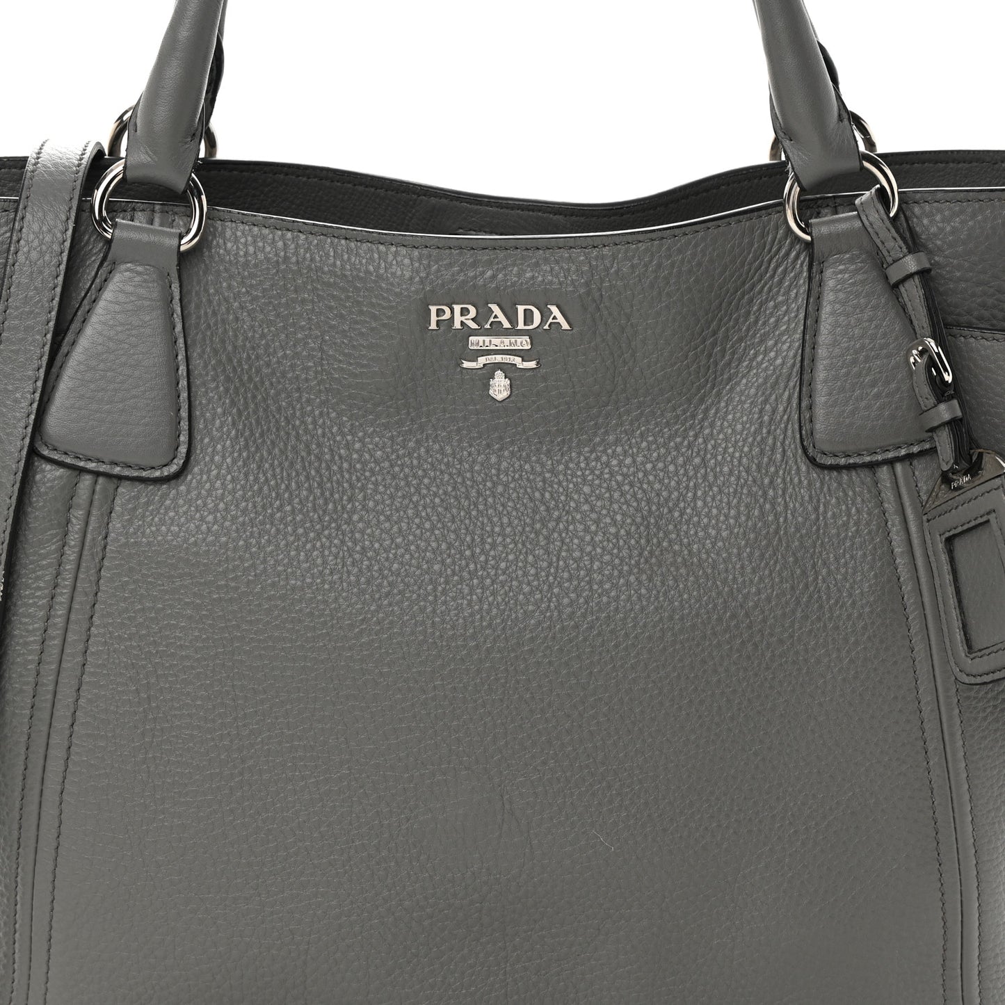 Vitello Daino Side Pocket Tote Marmo