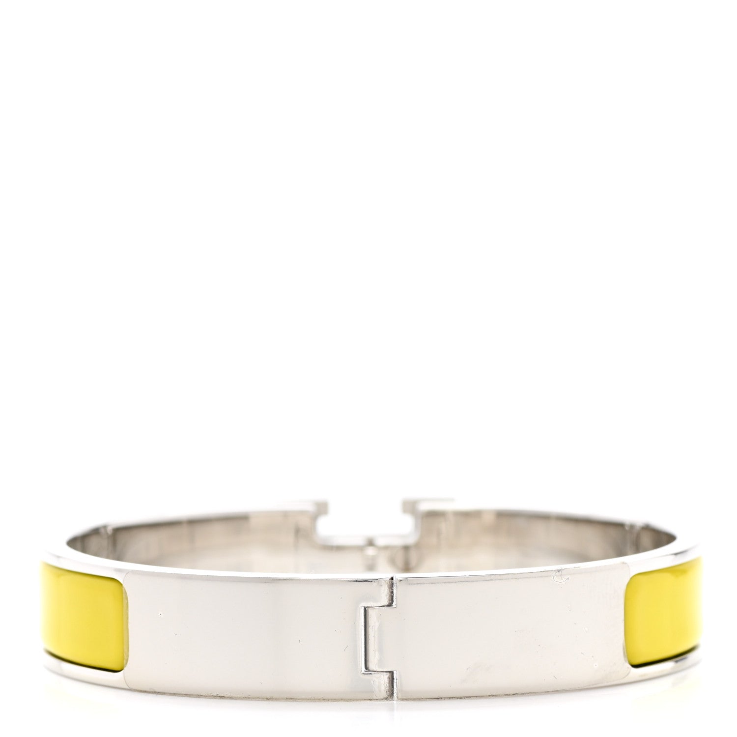 Hermes Enamel Narrow Clic Clac H Bracelet GM Chartreuse 3 of 6