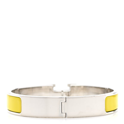 Hermes Enamel Narrow Clic Clac H Bracelet GM Chartreuse 3 of 6