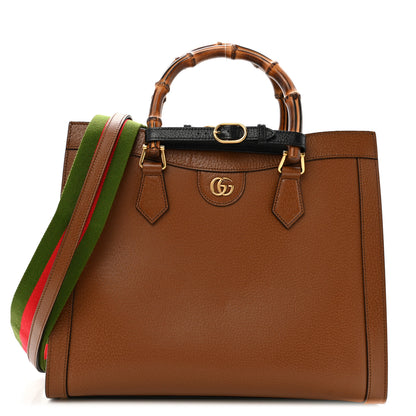 Gucci Textured Dollar Calfskin Medium Diana Tote Bag Cuir Black 1 of 13