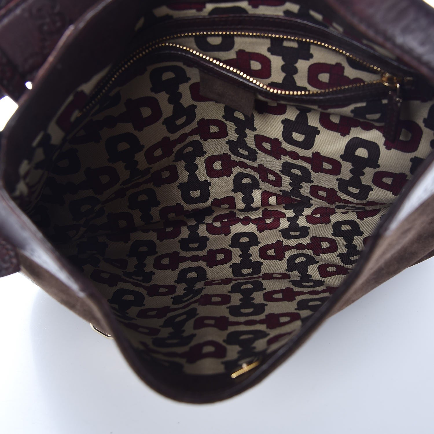 Gucci Guccissima Suede Hasler Hobo Dark Brown 5 of 16