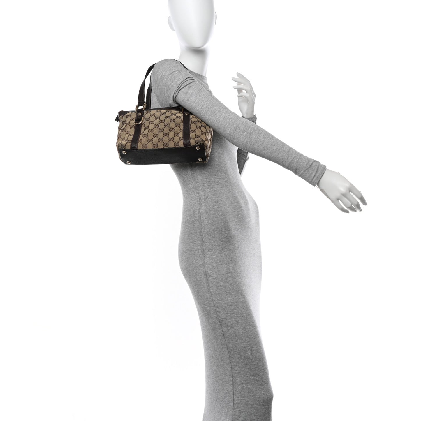 Monogram Small Abbey Tote Dark Brown