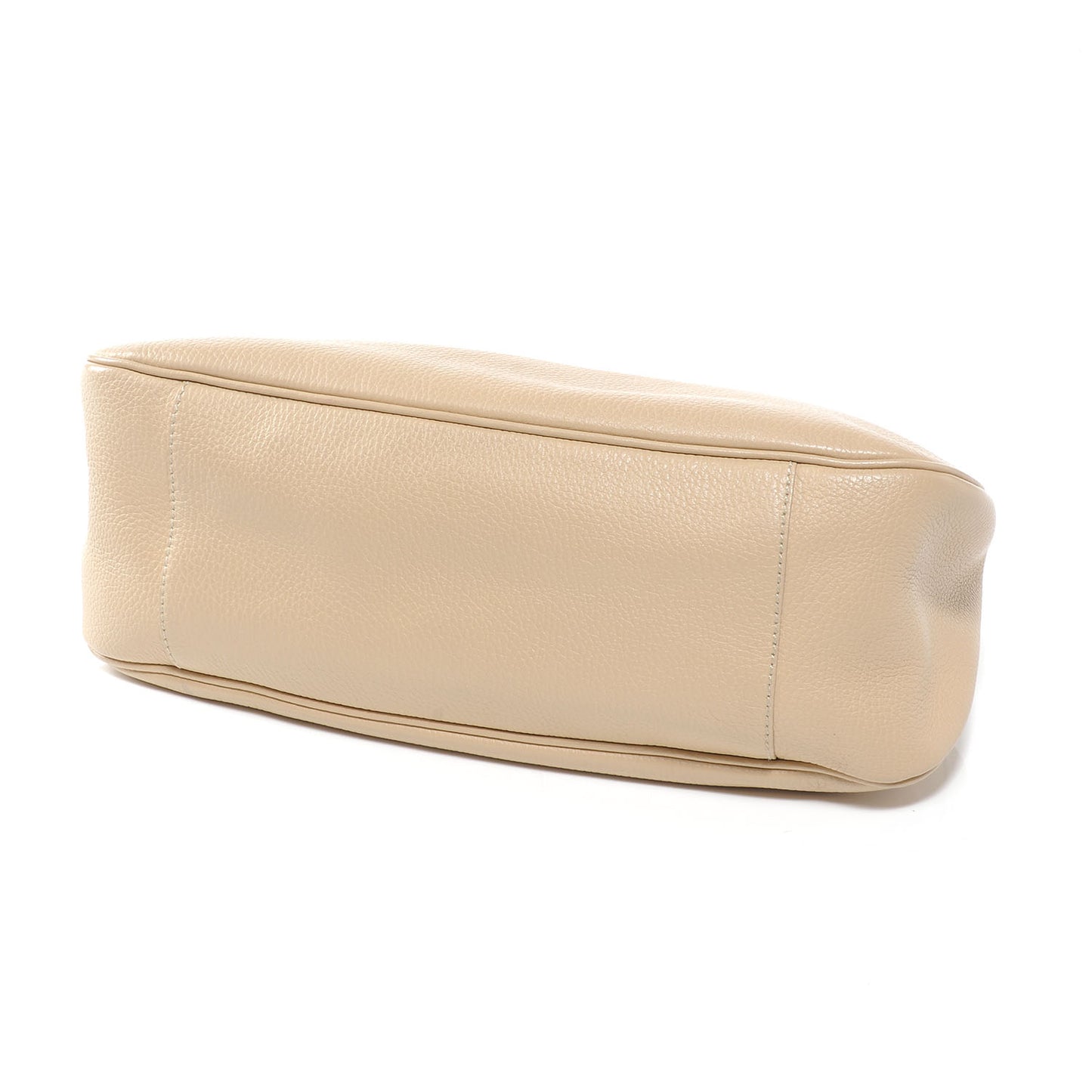 Vitello Daino Box Shoulder Bag Beige