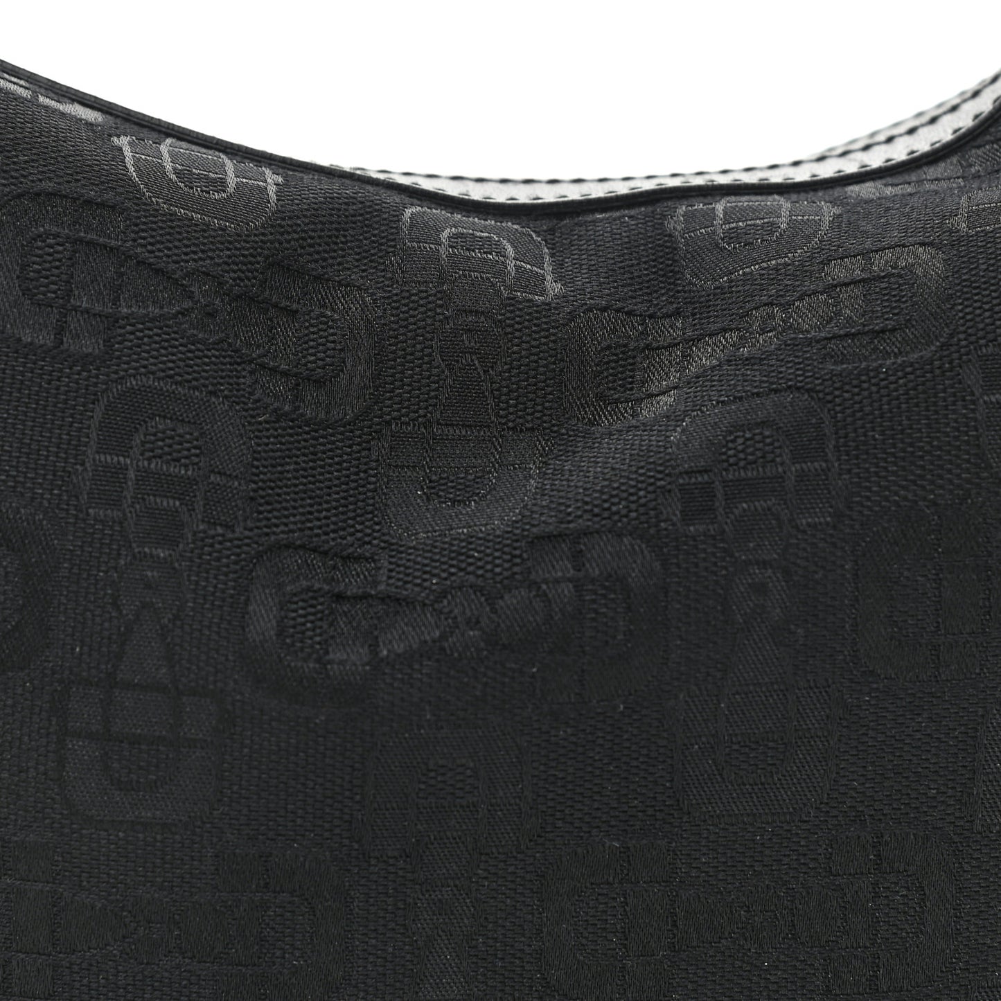 Canvas Horsebit Hobo Black