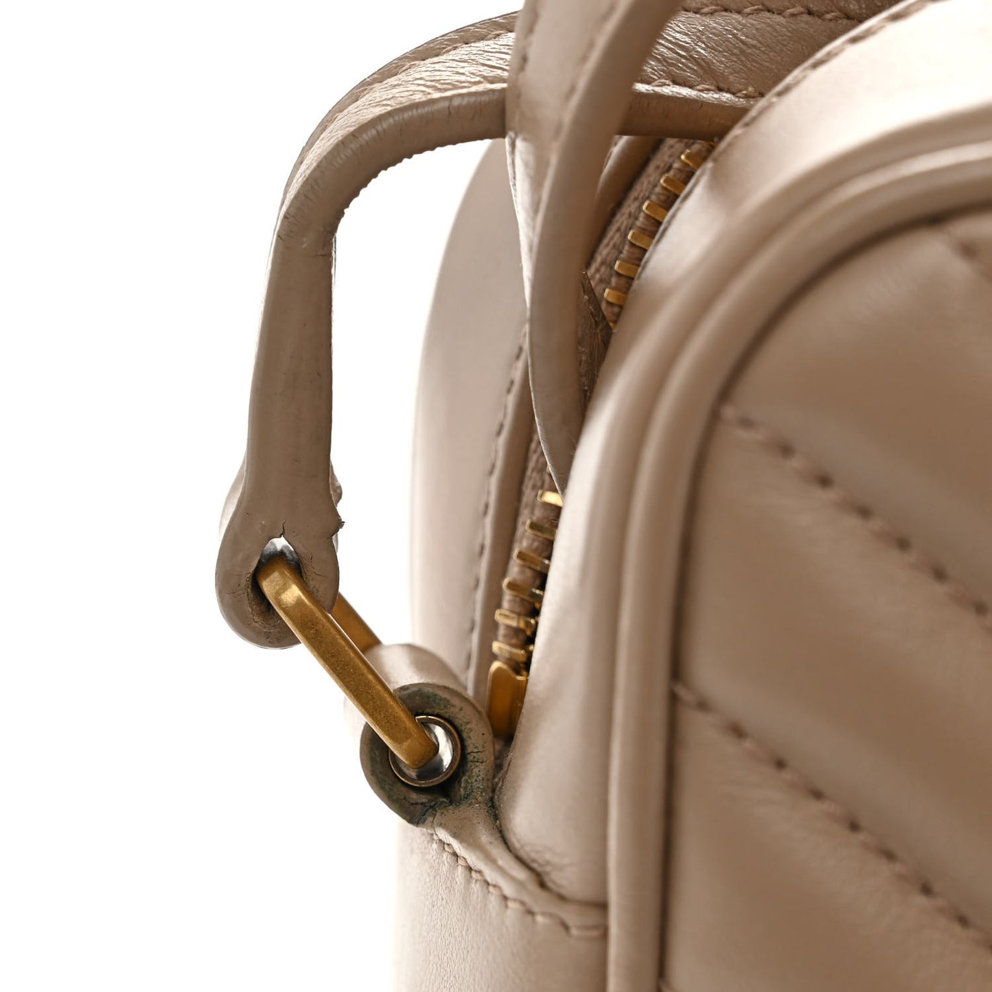 Calfskin Matelasse Monogram Lou Camera Bag Dark Latte