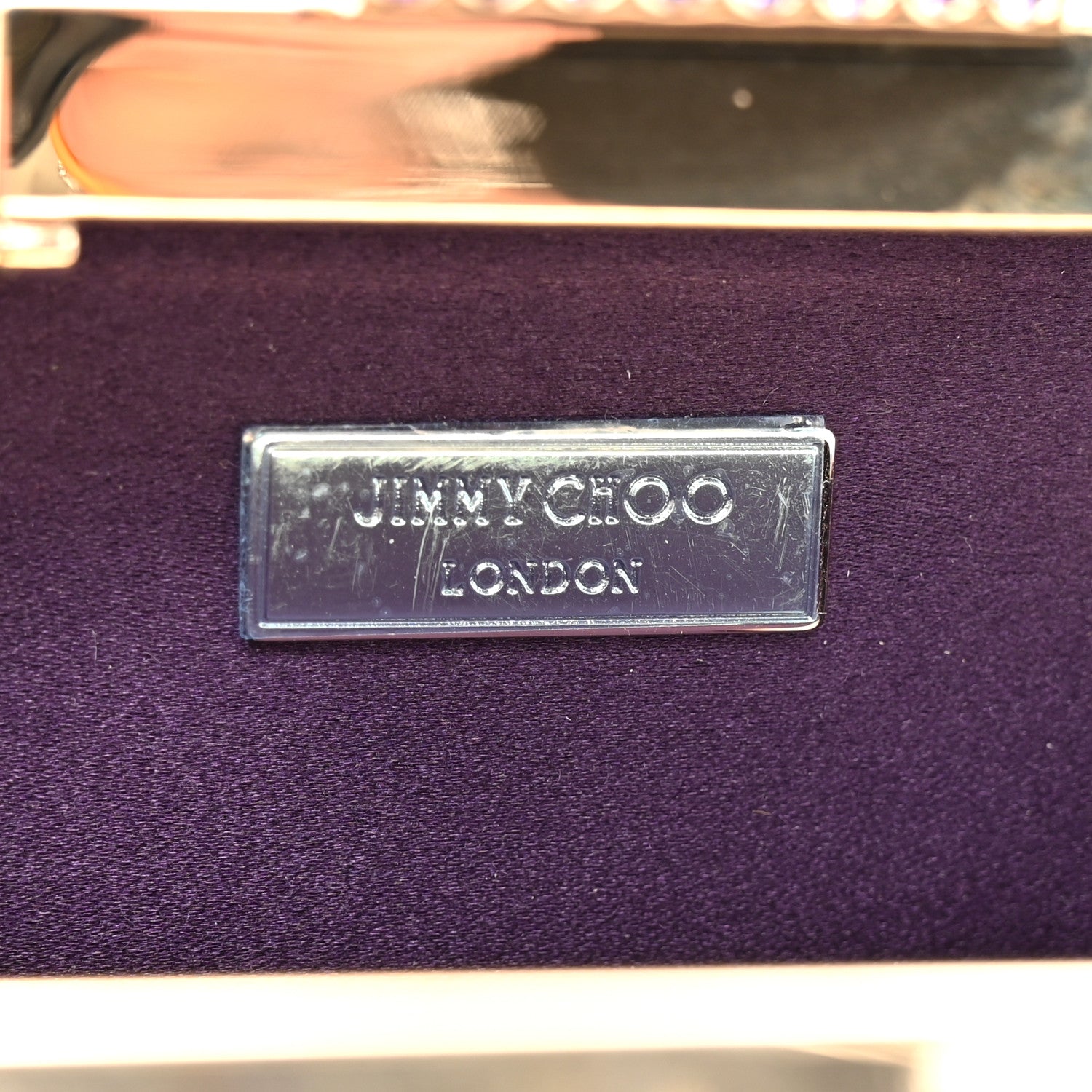 Jimmy Choo Crystal Micro Cloud Clutch Purple 6 of 9