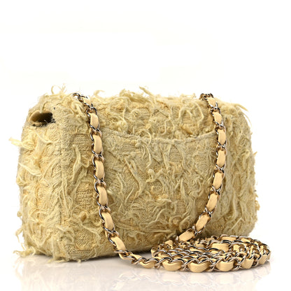 Chanel Tweed Quilted Mini Rectangular Flap Yellow 6 of 17