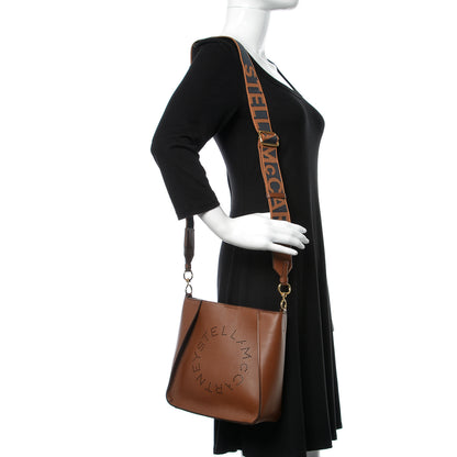 Stella McCartney Eco Alter Nappa Perforated Logo Mini Crossbody Cinnamon 2 of 9