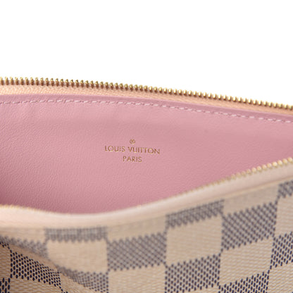 Louis Vuitton Damier Azur Felicie Chain Wallet Zippered Insert Rose Ballerine 6 of 6