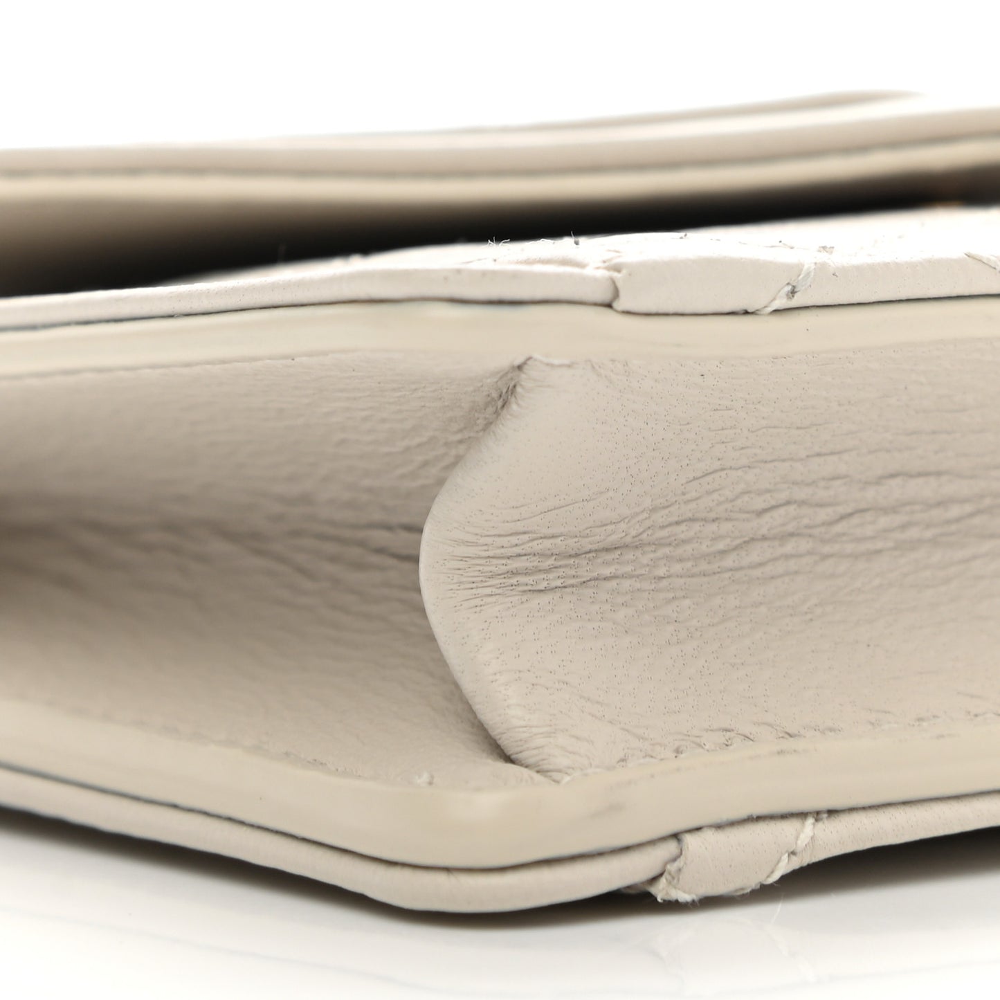 Lambskin Quilted Monogram Micro Gaby Crossbody Bag Blanc Vintage