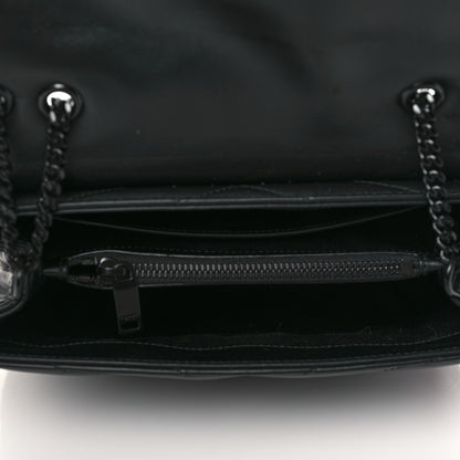 Saint Laurent Calfskin Y Quilted Monogram Small Loulou Chain Satchel Black 4 of 8