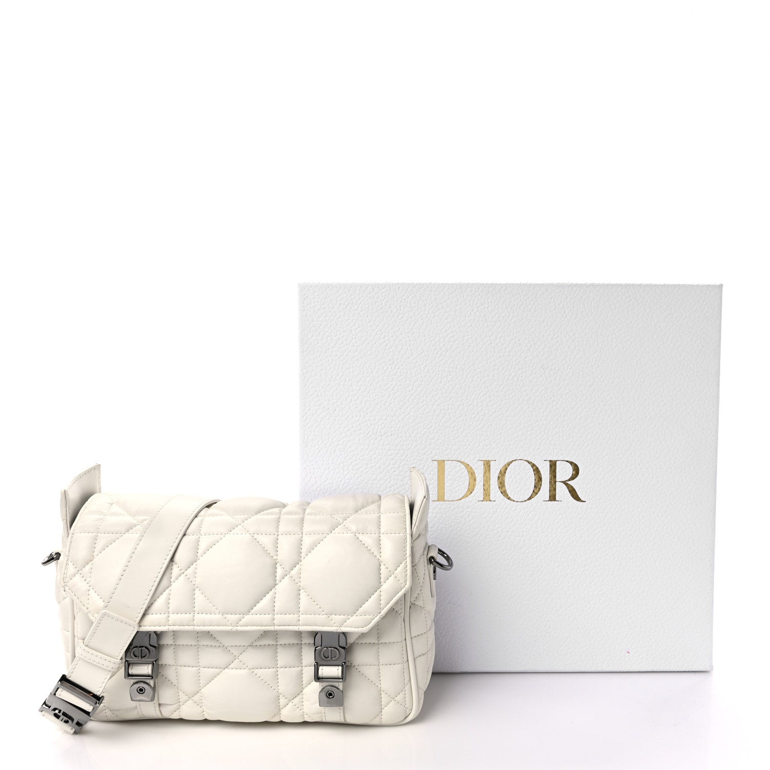 Christian Dior Calfskin Macrocannage Small Diorcamp Messenger Latte 14 of 14