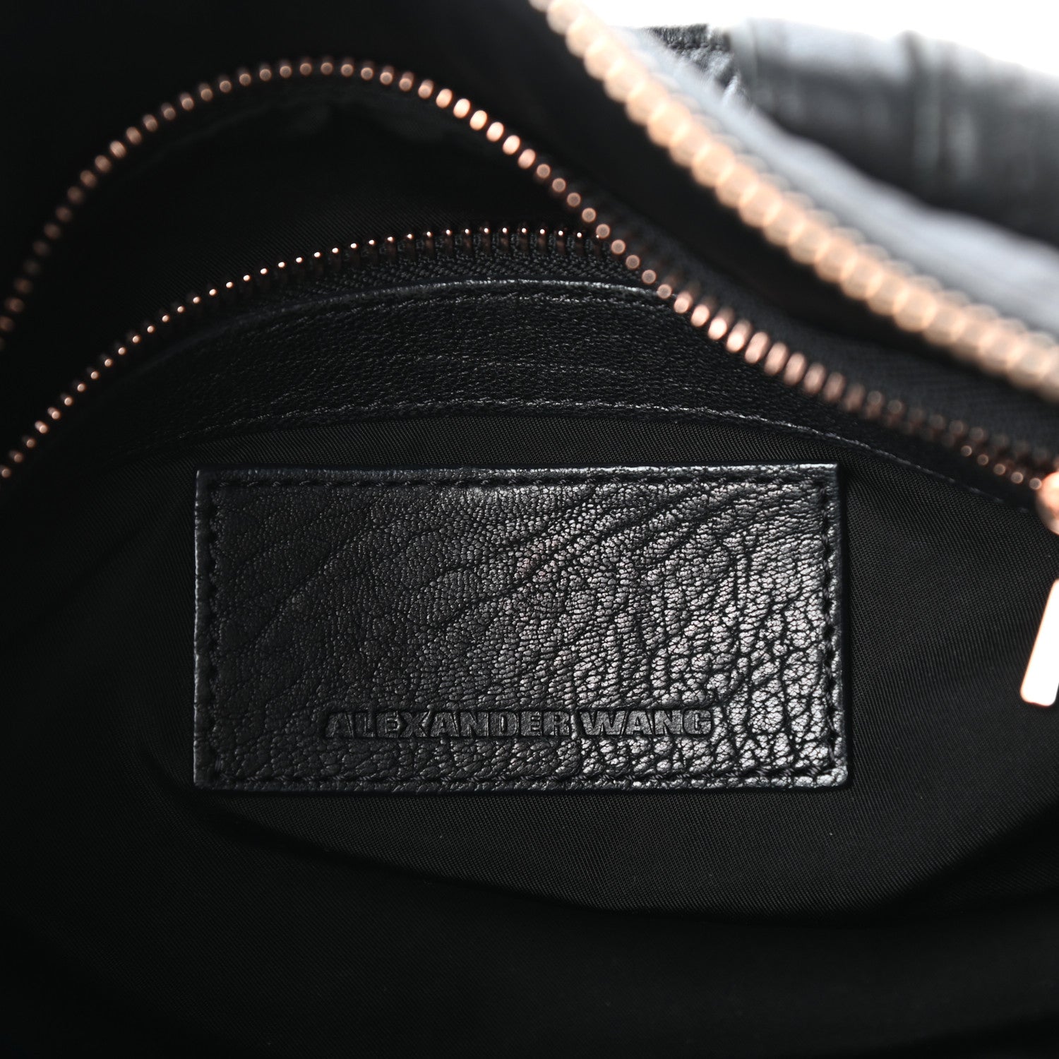 Alexander Wang Pebbled Lambskin Rocco Black Rose Gold Hardware 6 of 9
