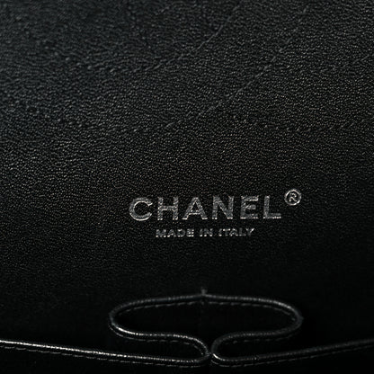 Chanel Caviar Chevron Quilted Jumbo Double Flap Black 7 of 11