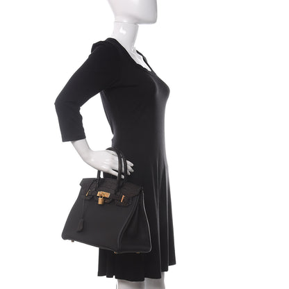 Hermes Togo Matte Alligator Birkin Touch 30 Black 2 of 35