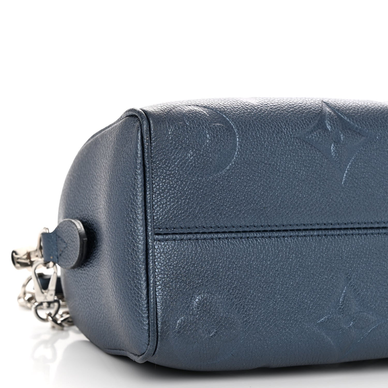 Louis Vuitton Metallic Empreinte Monogram Giant Speedy Bandouliere 20 Navy Nacre 8 of 9