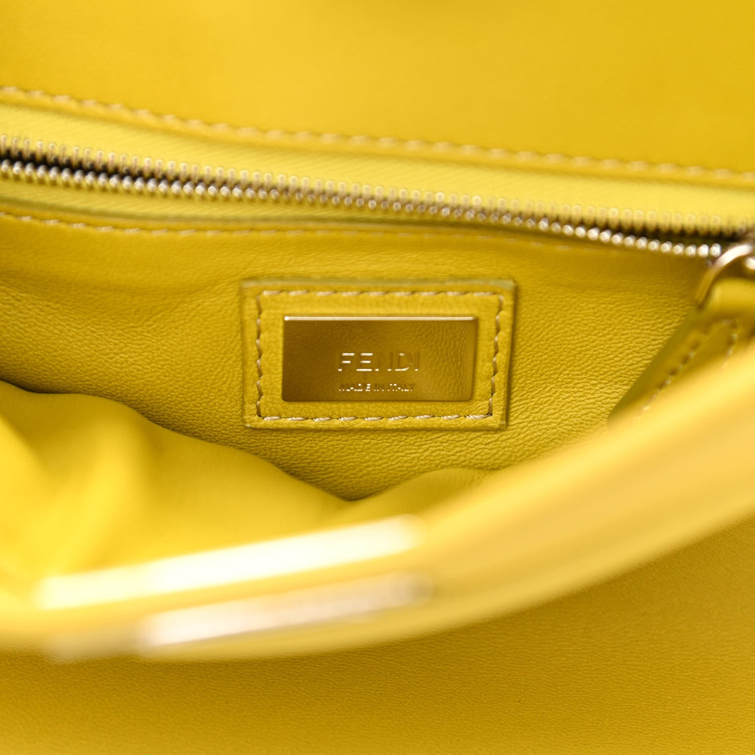 Fendi Nappa Mini Peekaboo Iconic Satchel Lime 7 of 11