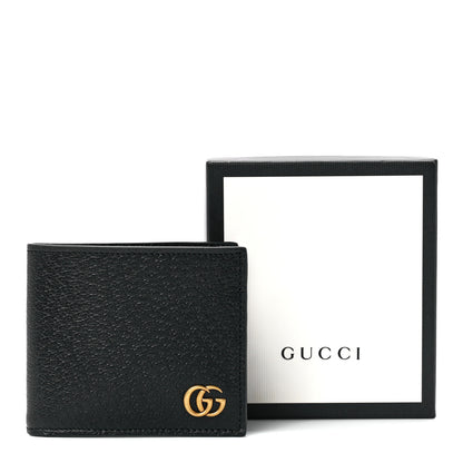 Gucci Calfskin Boar Effect GG Marmont Bi-Fold Wallet Black 12 of 12